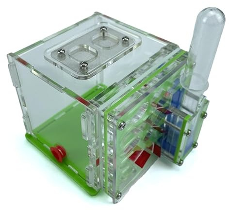 Profi-Ameisenfarm aus Acryl – Modulares Formicarium mit automatischem Bewässerungssystem & Wasserturm, Erweiterbares Nest für Myrmekologie-Einsteiger & Hobby-Halter, Sichtschutz-Design – Grün