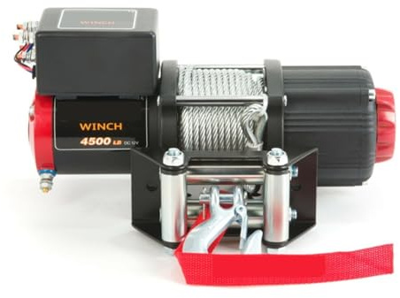 Verricello Elettrico 12V 4500lb Telecomando Set Heavy Duty ATV Rimorchio In Acciaio Ad Alta Resistenza