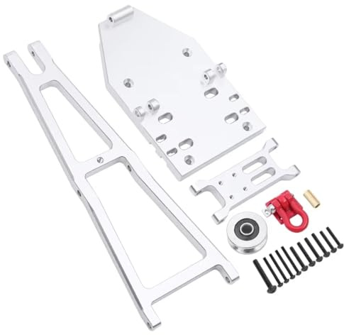 RC Piezas Coche Compatible con Capra 1,9 para UTB 1/10 RC Crawler Piezas De Mejora Juego De Brazo De Grúa De Recuperación De Cabrestante De Aluminio(Silver)