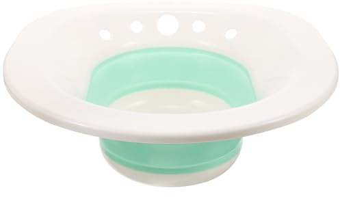 HAKIDZEL Foldable Toilet Bowl Sitz Bath for Adults with Space Saving Design, Portable Pp and TPR Basin Bowl for Intimate Women, Pregnant and Elderly Users