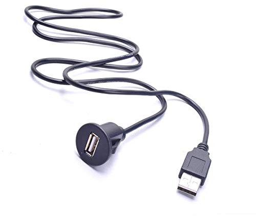 Universal Auto USB Extension Cable Dashboard Flush Mount for Car Radio Stereo Android Wince Head Unit DVD CD Media Player 3 Feet