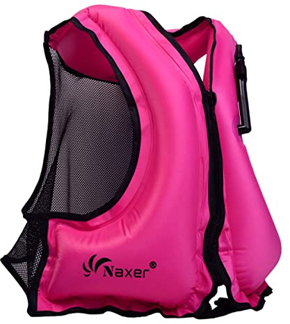 NAXER Inflatable Buoyancy Jackets Vests for Adults Kayak Kayaking Suit 90-220 lbs Easy Swimming Snorkeling Boating Paddleboarding Water Sports