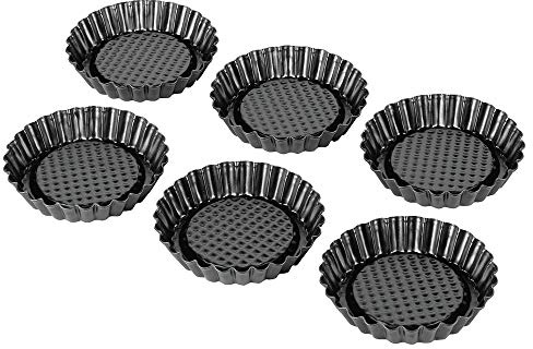 Original Kaiser Classic Mini Torteletts 6 Stück, Tartelette Förmchen 10 cm, Tarteform klein, Tortelettförmchen antihaftbeschichtet