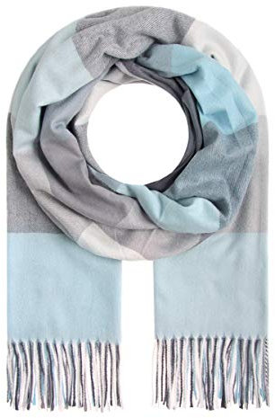 Majea Damenschal Winterschal Strickschal Damen Schal (880041) (hellblau 11)