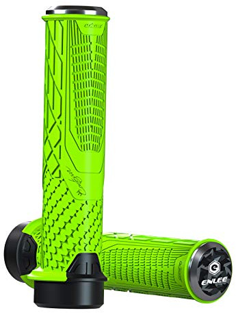 Perfeclan Vélo Poignées de Guidon, 1 Paire Poignées de Vélo Poignée Bar End Vélo Guidon en Caoutchouc Fin Poignées pour VTT, BMX, VTT, Vélo Pliant, Vert