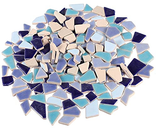 EXCEART Alzatina A Mosaico 200G di Ceramica Mosaico di Piastrelle di In Ceramica Pezzi Chip Piastrelle In Pezzi Smaltate per' artigianato FAI DA TE di Pietra