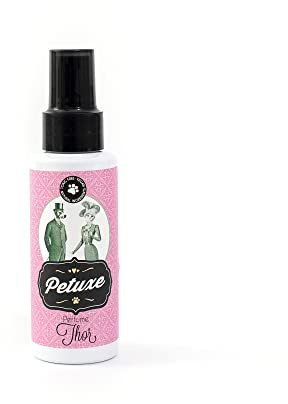 Petuxe Parfum Vegan pour chiens d'origine naturelle. Spray de Cologne pour animaux de compagnie. Correcteur d'odeurs d'animaux. Chiots et adultes. Effet longue durée (Thor)
