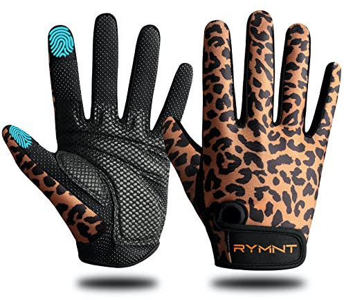 ZEROFIRE Full Finger Workout Gloves for Women Men - Weight Lifting Gloves with Full Cover Palm Protection & Extra Grip for Gym,Weightlifting,Fitness,Exercise,Training.Cycling.Leopard-Small