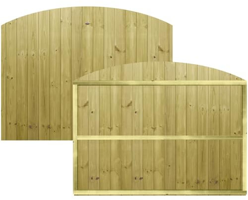 DOME TOP Tongue & Groove Fence Panel Width: 6ft (183cm) x Shoulder Height: 4ft (120cm) [Full Height. 140cm] Premier Garden Supplies Smooth Planed T&G Boards Fully Framed Garden Boundary Fencing Panels