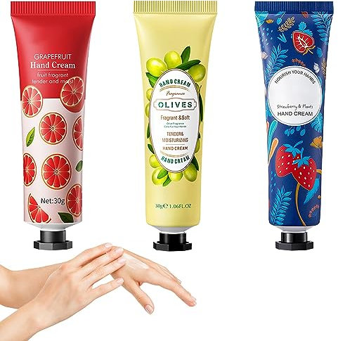 Mini Crèmes Pour Les Mains,Mains Crèmes,Coffret Crème Mains,Coffret De Crèmes Pour Les Mains,Crèmes Mains Hydratantes,Crème Hydratante Pour Les Mains,Crème Pour Les Mains,Crème Mains Réparatrice,3Pcs