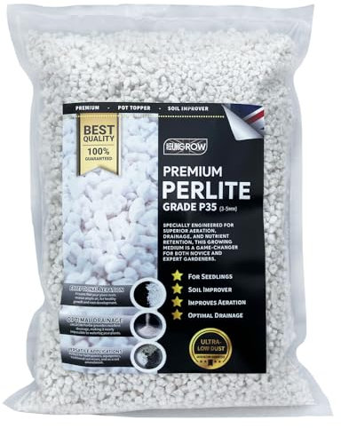 UK GROW Essential Perlite 2L: Horticultural Excellence in Medium Granules for Thriving Plants (P35, 3-5mm)