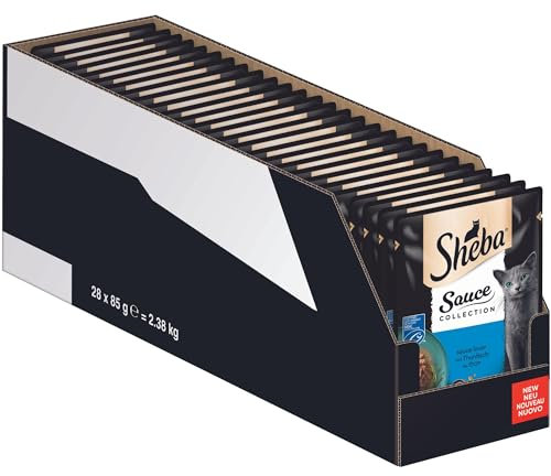 Sheba Sauce Collection Sauce Lover Katzen Nassfutter im Portionsbeutel mit Thunfisch (MSC) 28x85g