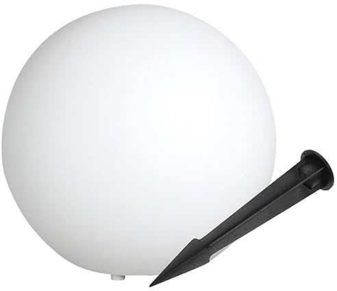 UNIVERSO LAMPADA A SFERA BIANCA DA GIARDINO 50CM CON ATTACCO E27 MAX 25W DA INTERNO ED ESTERNO IP65
