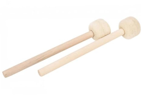 TOPPERFUN Trommelschlägel mit Filzkopf 2 Stück Rutschfeste Bassdrum Stäbe Geeignet für Marsch und Bandtrommeln Komfortabel und Flexibel für Übungs und Bühneneinsatz