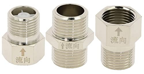 Toilet Check Valve Male Female Thread Copper One-Way Valve Backwater Backflow Check Valve 1Pcs (Color : DN20 Female X Male 5)