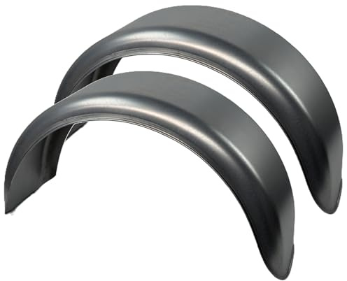 HGW Paar Kotflügel Stahlblech verzinkt für Pkw-Anhänger, einachsig – 220 mm Breite, 800 mm Spannweite