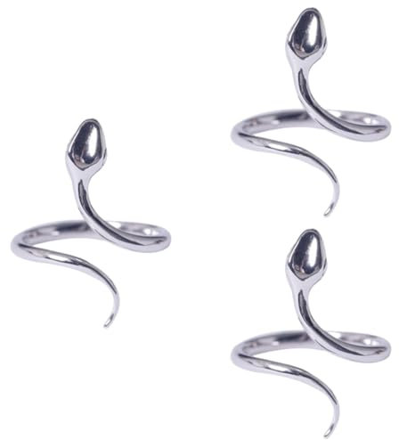 OATIPHO 3stücke Verstellbarer Schlangenring Sterling Silber Kreatives Und Stilvolles Design Für Männer Und Frauen Eleganter Finger Schmuck Für