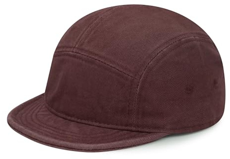 Clakllie Bomull 5-panels keps med kort visir Hip Hop Keps med platt skärm Herrer Mjuk Dad Hat Lågprofil Truckerkeps för löpning, one size