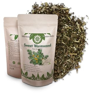 Sweet Wormwood (Artemisia Annua) 50g – Premium Herbal Tea Cut | Supports Immune Health, Digestive Wellness & Natural Cleansing | 100% Pure, Raw & Wild-Harvested | Non-GMO, Vegan, Caffeine-Free