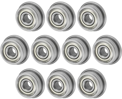 M METERXITY 10-Pcs F623ZZ Roulement À Billes À Flasque 3mm x 10mm x 4mm | Roulement À Flasque Pour Wheelbarrow/Printer, Chrome (GCr15) Acier, Double Blindage Métallique Z1