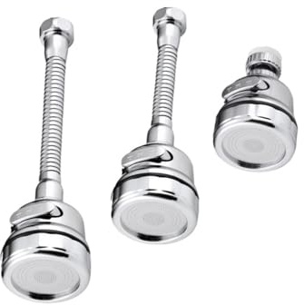 Faucet Adapter Aerator 3 Modes 360 Rotatable Bubbler High Pressure Faucet Filter Extender Water Saving Tap Nozzle Kitchen Gadget(Model A)