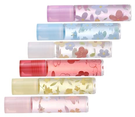LOORGVEL 6 Stück Lippenöl Klar 6,3 Ml Feuchtigkeitsspendend Natürlicher Lippenbalsam Für Frauen Mädchen Geschenkpflege