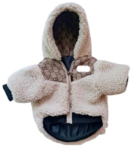 Trendiger Haustiermantel für Französische Bulldogge und Teddy, warme Herbst- und Winterjacke, modische kleine Hundebekleidung für Schnauzer und andere Rassen (Größe XL)