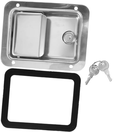 FIXOSHEE Stainless Steel Panel Lock for Rv Door Parts Versatile Toolbox and Trailer Lock Design Anti-Theft Security for Car Toolboxes and Storage Cabinets Heavy Duty Engineering Vehicle Use