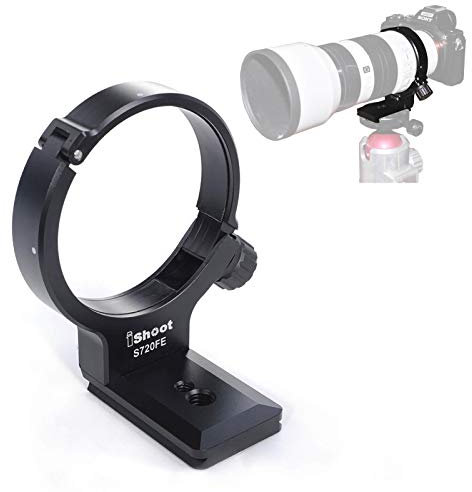 iShoot Collare per obiettivo compatibile con Sony FE 70-200mm f/4 G OSS SEL70200G, anello di montaggio per treppiede compatibile con Tamron 90mm F2.8 Di III Macro VXD F072, supporto con piastra a