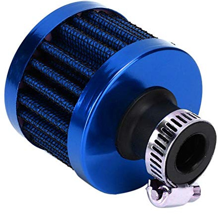 Filtre à air Mini Voiture Terisass Filtre d'admission d'air Carter Moteur évent Couvercle de soupape de reniflard Filtre Universel 25mm(Bleu)+13mm Mini Filtre d'admission d'air reniflard