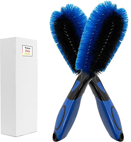 Your Day Mate Spazzole per Cerchi in Alluminio, Confezione 2 pz, setole Resistenti alla Pressione per Una Pulizia Delicata ed Efficace Fino di Cerchi, spazzole per la Pulizia Auto