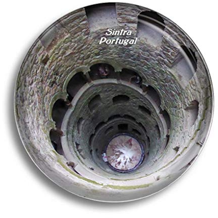 Imán para nevera Portugal Initiation Well Sintra, imanes de cristal para nevera, recuerdos, bonito imán de cristal para decoración de pizarra blanca, oficina, hogar, regalo