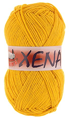 100g Strickgarn Xena Unifarben 55% Baumwolle Klassikstrickgarn Häkelgarn Farbwahl