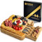 ZEDVANA Cheese Board Gift Set with 4 Piece Knives, Charcuterie Boards, Cheese Platter for Women, House Warming & Wedding Gifts