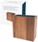 KITCHENDAO XL Acacia Wood Universal Knife Block Holder with Slots for Scissors and Sharpening Rod, Safe, Space Saver Knives Storage Stand Display Without Knives, Unique Slot Design to Protect Blade