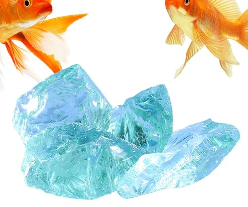 Fish Tank Decor, Crystals Fish Tank Landscaping Decoration, Fish Tank Stone Ornament Polished Stones Decor for Fish Tank Home Desk Car Dashboard