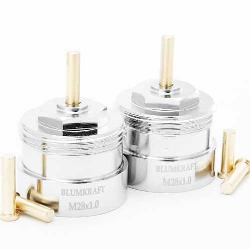 BLUMKRAFT 2 Stück Adapter aus Metall für Heizkörper M28 x 1,0 – M30 x 1,5, kompatibel mit Vama und Kosmia. Thermostatventil M28-M30 M28F-M30M
