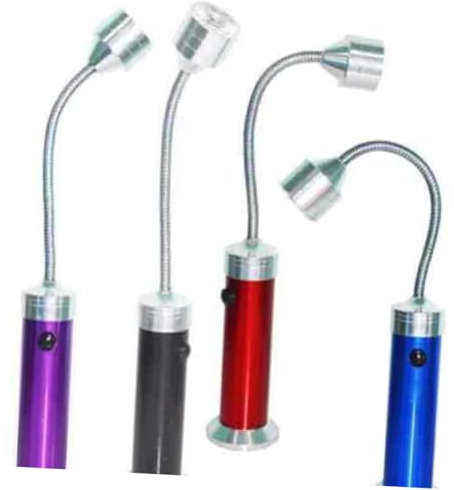 OSALADI Lámpara LED Flexible para Barbacoa Linterna Magnética Cuello Flexible Luz Trabajo Negra Portátil para Camping Pesca Emergencias Uso Exterior 1 Unidad