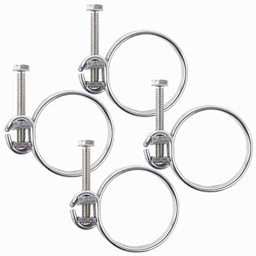 Caralife Drahtschlauchschellen Schlauchschellen Ø25 mm 4er Set (1') für Spiralschlauch