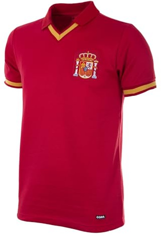 Copa Football - España 1988 - Camiseta de fútbol Retro - Hombre - XL - Roja