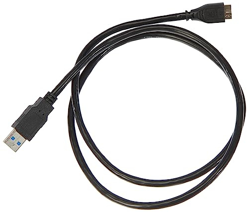 PremiumCord Câble de Connexion Micro USB 3.0 1 m, USB A Mâle vers Micro B Mâle, Câble de Données SuperSpeed ​​5 Gbit/s, 9 Broches, 3X Blindé, AWG28, Couleur Noir, 1 m