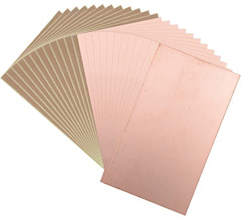 sourcing map 30Stk. Einseitige kupferkaschierte Laminat Leiterplatte FR4 130x75mm 5.12x2.95 Zoll 1.5mm Dicke DIY Prototyp PCB Tafel Namensschild