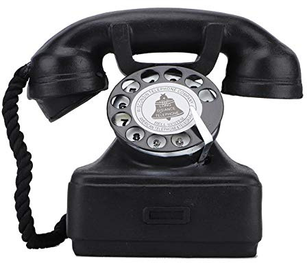 Antiguo Teléfono Decorativo, con Cable, Teléfono Vintage Clásico Teléfono Retro Clásico Teléfono Fijo Decorativo con Auriculares Colgantes para La Decoración de La Oficina del Hotel.