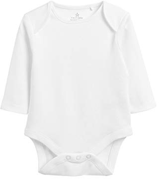 NEXT Nyfödda unisex Långärmade babybodys i basmodell 5-pack Vit Bis 3 Monate