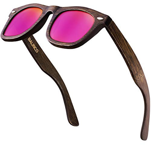 Balinco® Bambus Sonnenbrille - mit polarisierten TAC-Gläsern und UV-Schutz - für ein intensives Sehvermögen - nachhaltig, langlebig, bruchfest - im praktischen Set inkl. Geschenkbox