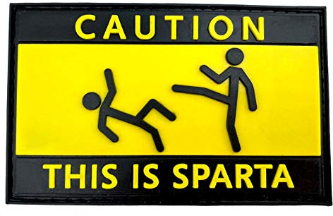 This is Sparta PVC Airsoft Paintball Klettverschluss-Flecken Cosplay Patch