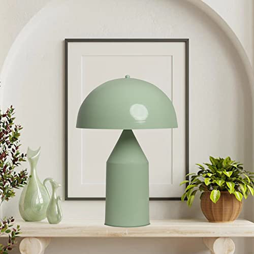 bamyum Lipeo Lampada a Fungo con Cavo, Menta Verde, E27 Lampada Moderna da Comodino in Metallo per Camera da Letto, Decorazione per la Casa