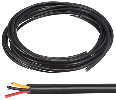QUARKZMAN 28AWG Elektrisch Draht 4 Leitungen UL2464 Verzinktes Kupfer 16.4Ft Niedrig Spannung PVC Gehäuse Flexibel Erweiterung Strom Schnur Schwarz für LED Leisten Lampen Beleuchtung