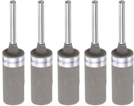 QUARKZMAN 5Pcs Rouleaux de Papier Abrasif Grain 7000, Tiges de Ponçage de 3 mm, Manchons de Tambour de Ponçage, Tête de Meulage Cylindrique Pour Travail Du Bois Verre Polissage Des Métaux