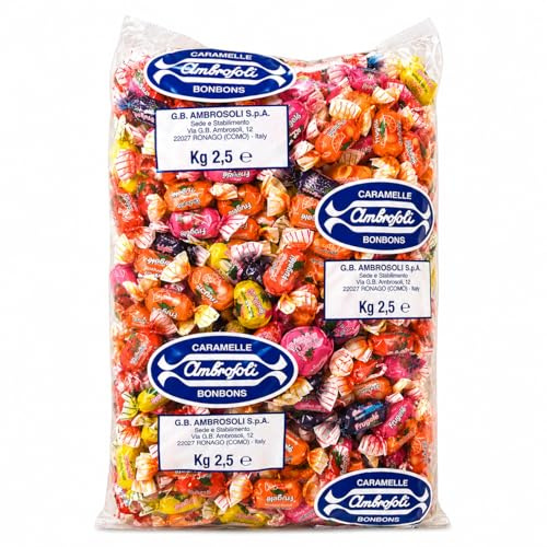 Ambrosoli Gelée Frutta Assortita, Caramelle Gommose Incartate 2,5 kg